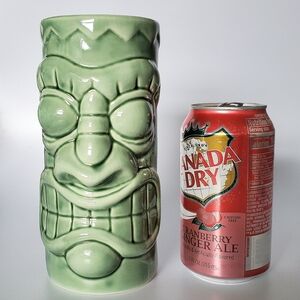 NEW 21oz Light Green Durable 7" Tall Ceramic Tiki Mug & or Cylinder Vase